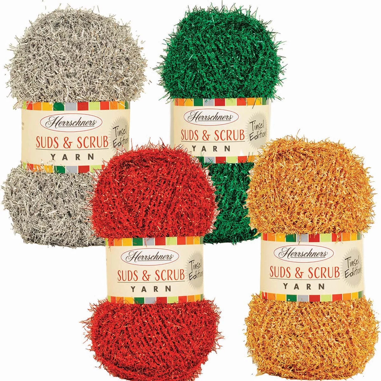 Herrschners Suds 'n' Scrub Tinsel Edition Palette Yarn Pack