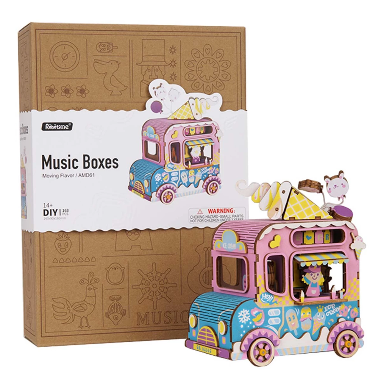 Robotime Moving Flavor Model - Wood - Image 4