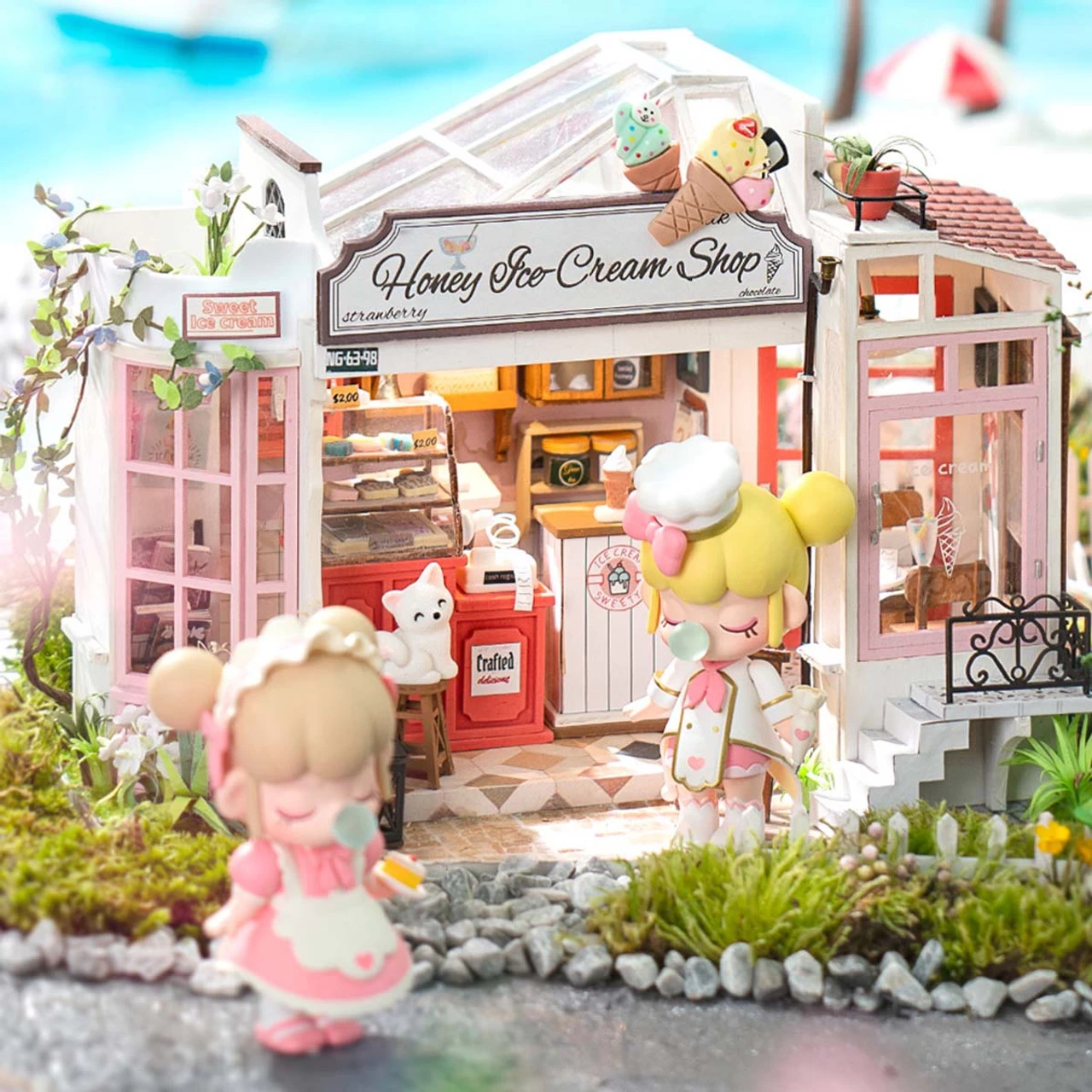 Robotime Honey Ice-cream Shop Model - Paper - Image 4
