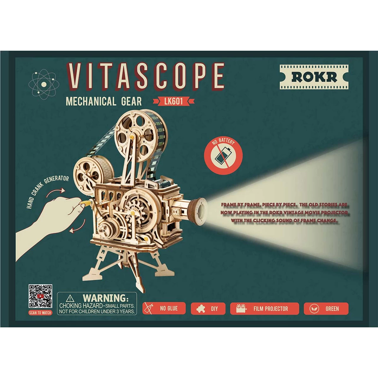 Robotime Vitascope Model - Wood - Image 6
