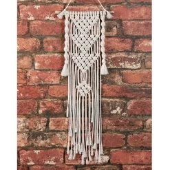 Solid Oak Three Triangles Macrame