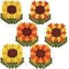 Herrschners Bold Sunflowers Coasters Pony Bead Kit
