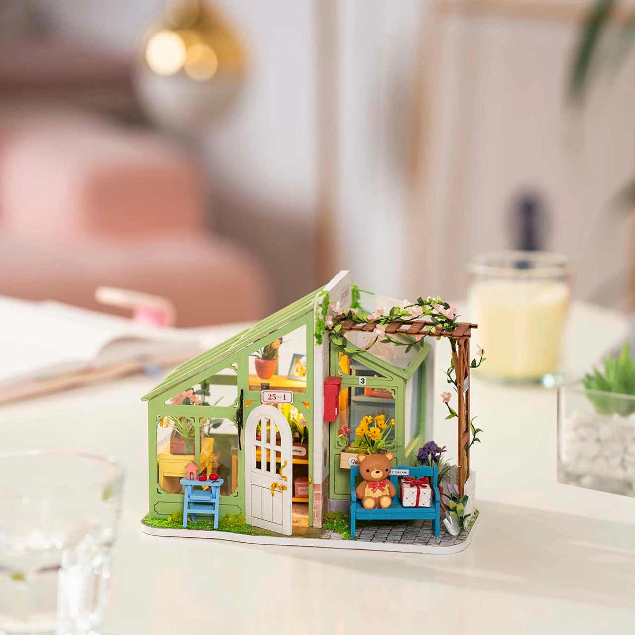 Robotime Spring Encounter Flowers Model - Wood - Image 3