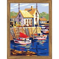 Collection D'Art Boats In Small Port Needlepoint Kit