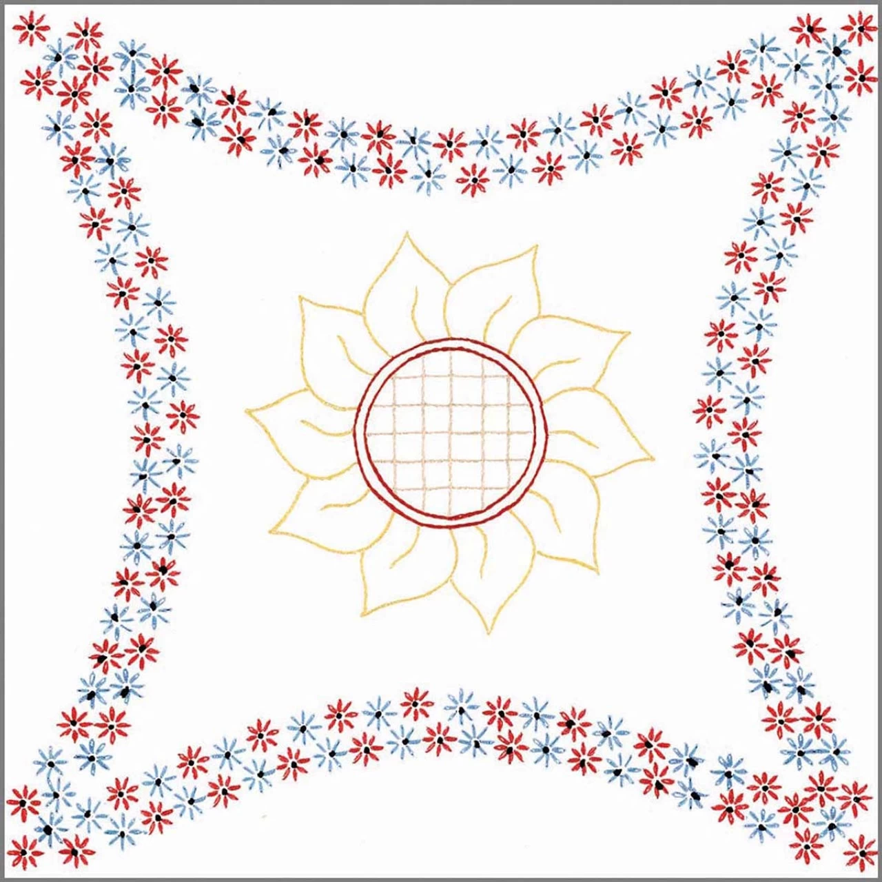 Herrschners Lena Quilt Blocks Stamped Embroidery - Image 2