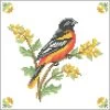 Herrschners Oriole Quilt Blocks Stamped Cross-Stitch