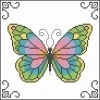 Herrschners Enchanted Butterfly Quilt Blocks Stamped Cross-Stitch