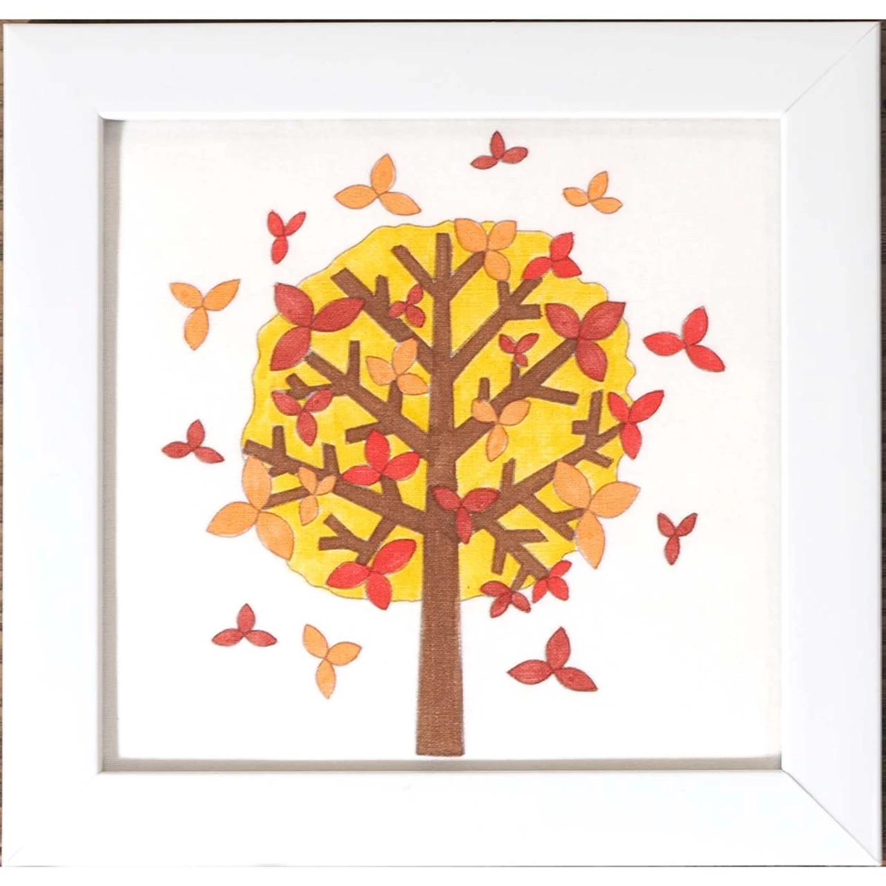 Herrschners Autumn Tree With Frame Stamped For Painting