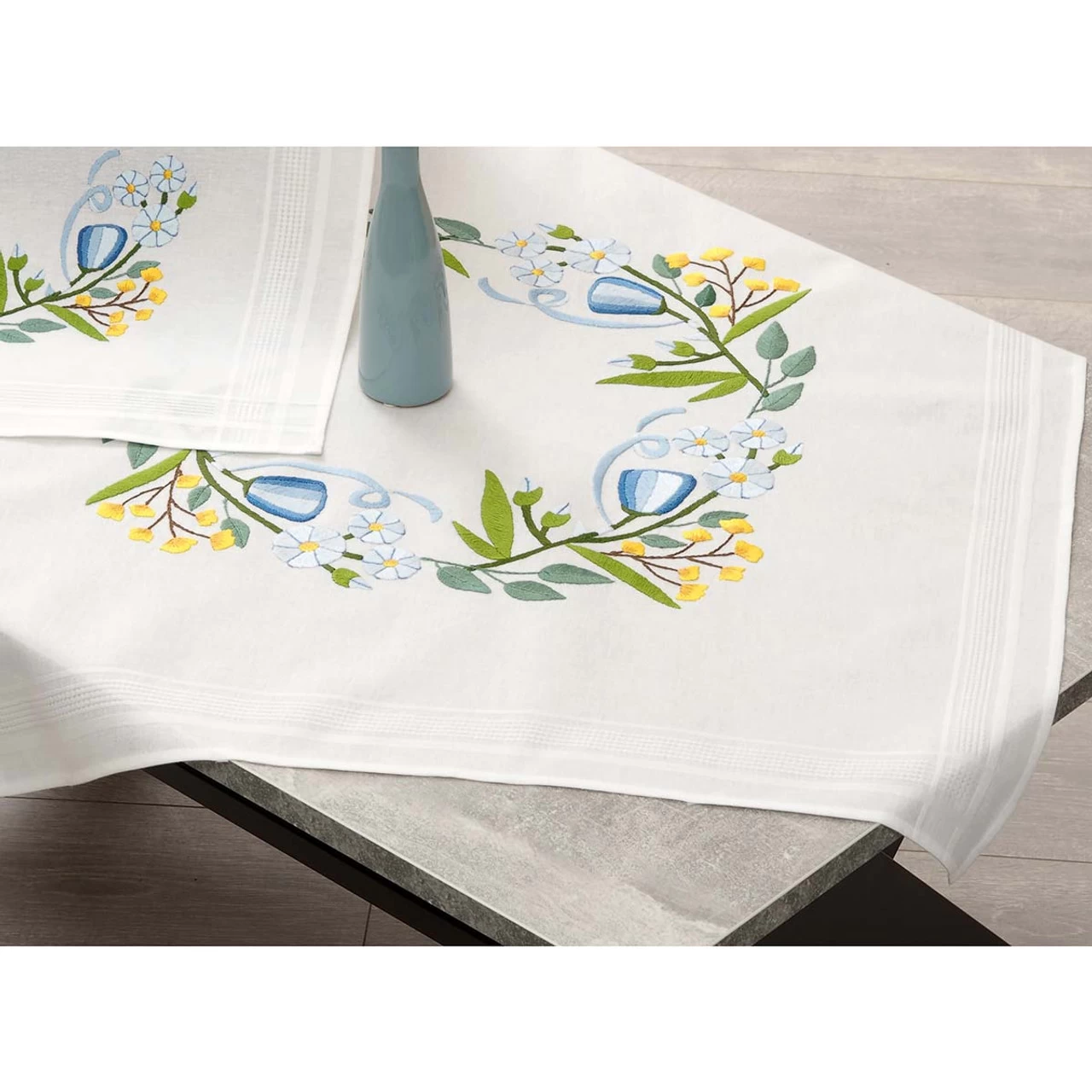 Nob Hill Summer Flowers Topper Stamped Embroidery Kit