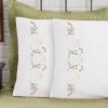 Herrschners Lily Pillowcase Pair Stamped Embroidery