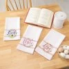 Herrschners Faith, Hope & Love Striped Towels Stamped Embroidery Kit