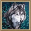 Collection D'Art Gray Wolf Stamped Cross-Stitch Kit