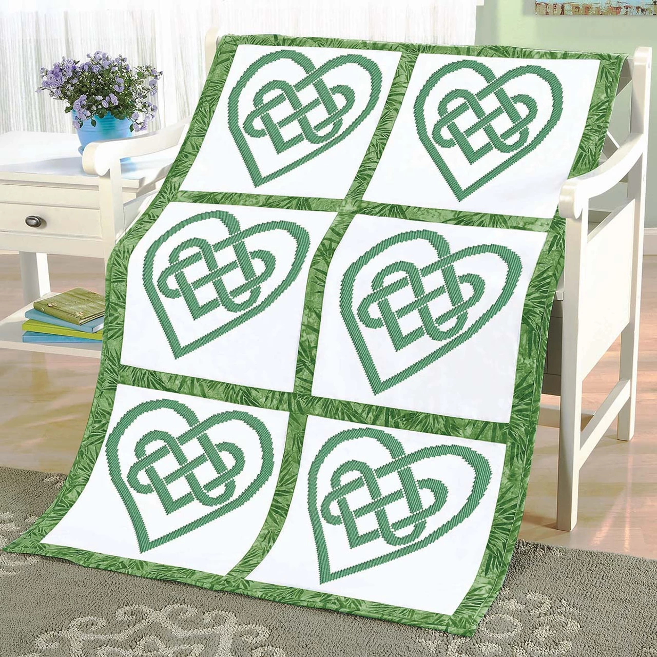 Herrschners Celtic Knot Quilt Blocks Stamped Cross-Stitch