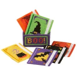 Herrschners Spellbound Coasters With Holder Plastic Canvas Kit