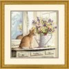 Dimensions Kitten In The Window Counted Cross-Stitch Kit