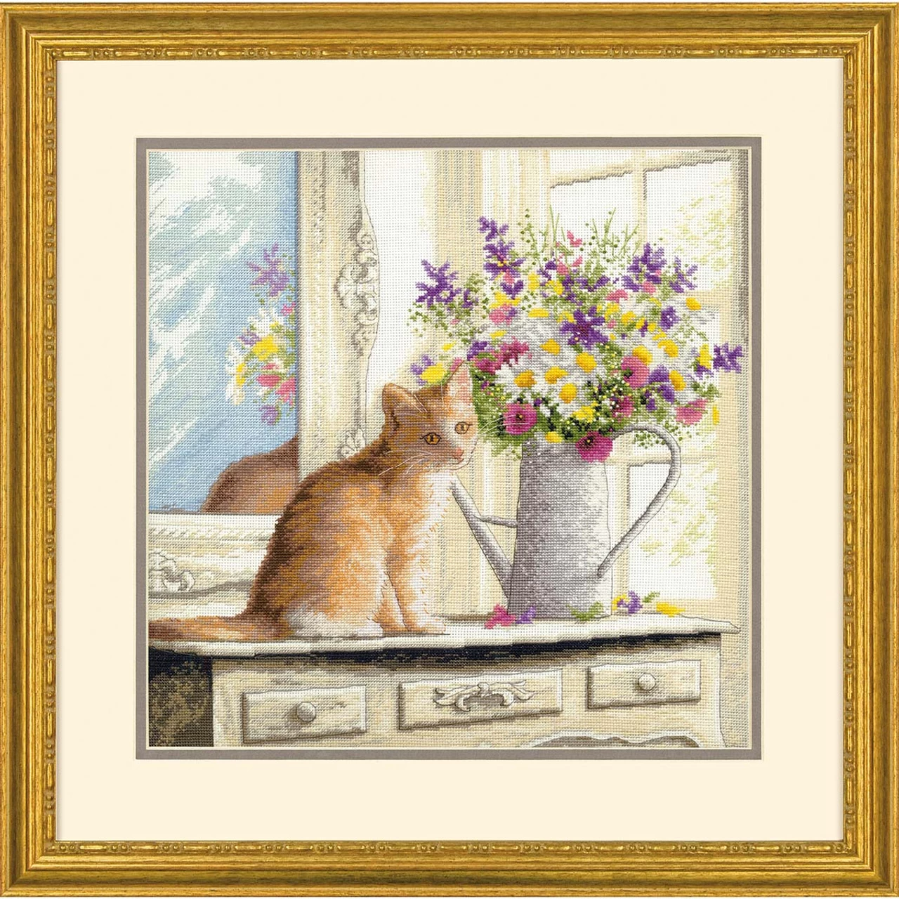 Dimensions Kitten In The Window Counted Cross-Stitch Kit
