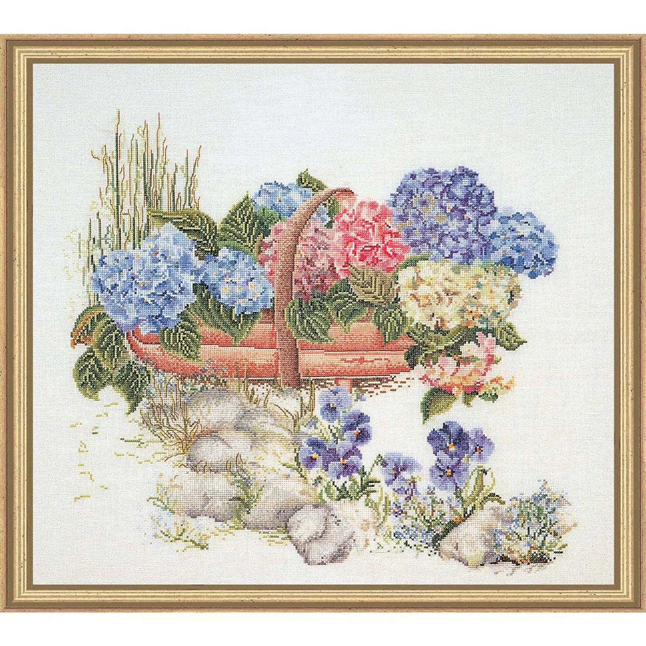 Thea Gouverneur Mixed Hydrangea Counted Cross-Stitch Kit