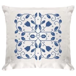 Heritage Stunning Sapphire I Pillow Cover Counted Cross-Stitch Kit