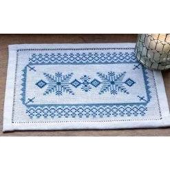 Avlea Folk Embroidery Scandinavian Stars Table Runner Counted Cross-Stitch Kit