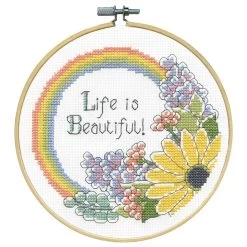 Design Works Life Hoop Counted Cross-Stitch Kit
