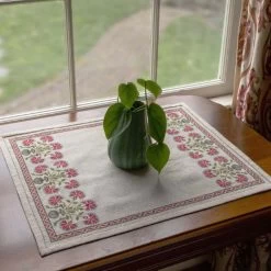 Avlea Folk Embroidery Peloponnesian Poppies Table Topper Counted Cross-Stitch Kit