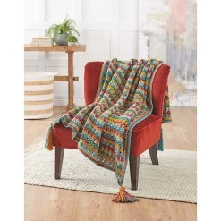 Herrschners Motley Throw Crochet Yarn Kit