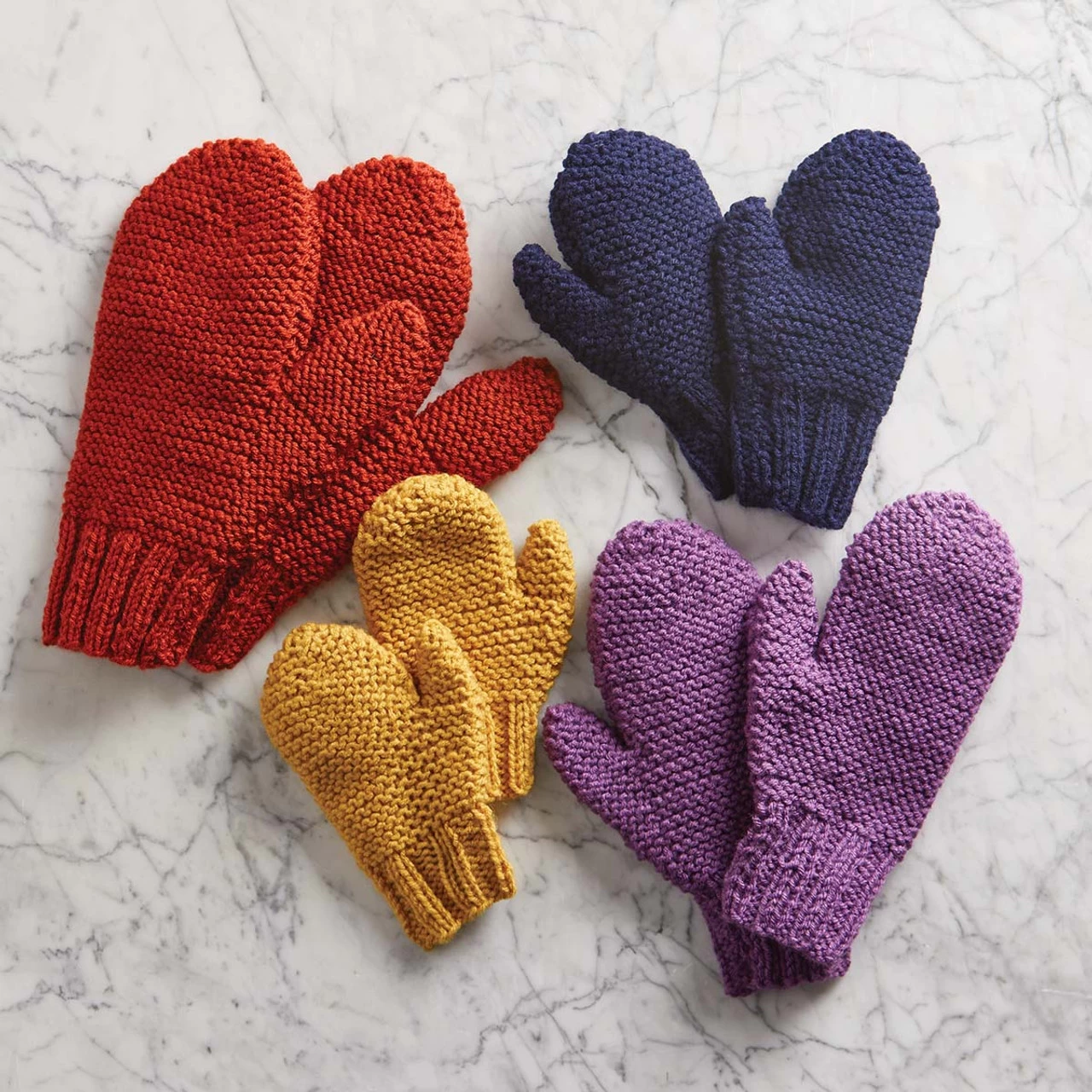 Herrschners Easy Family Mittens Yarn Kit