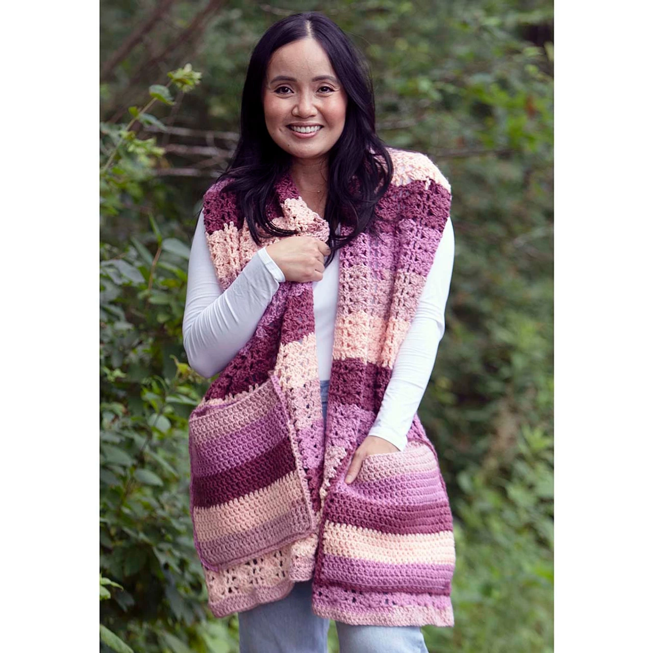 Herrschners Gradation Pocket Shawl Crochet Kit