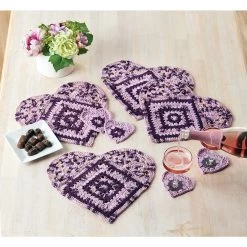 Herrschners Heart To Heart Place Mats & Coasters Crochet Kit