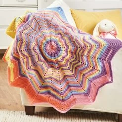 Herrschners Enchanted Ripples Baby Blanket Crochet Kit