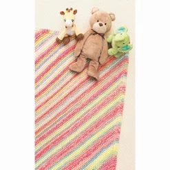 Lion Brand Simple Diagonal Baby Afghan Knit Kit