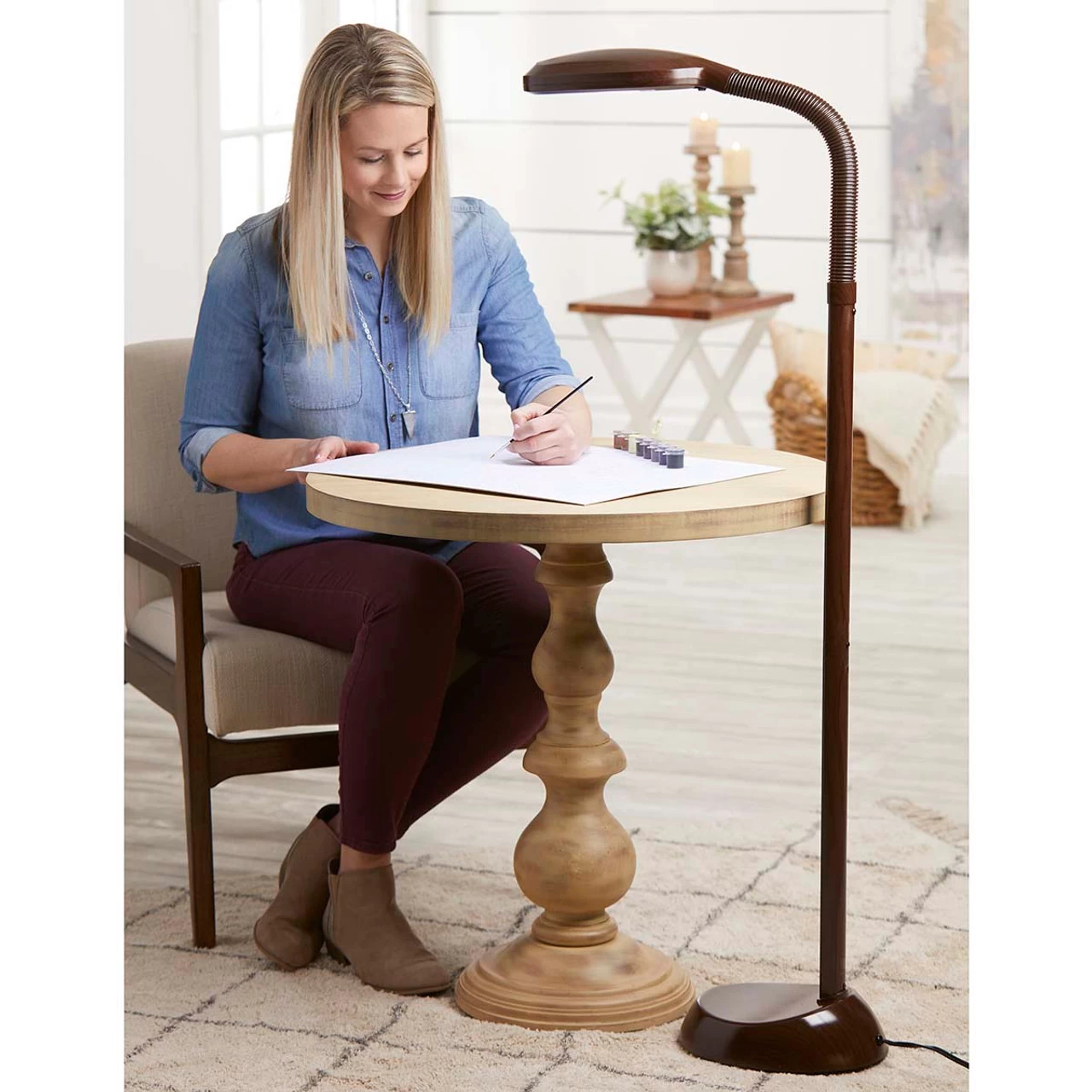 Herrschners LED Craft Floor Standing Lamp Light - Image 2