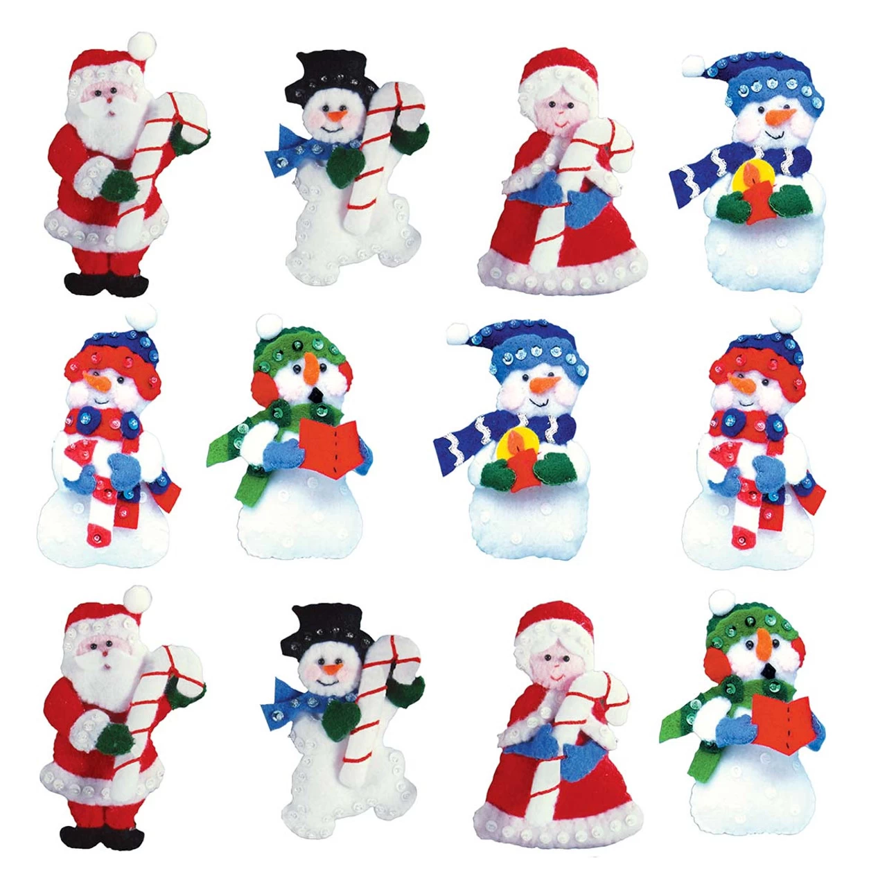 Design Works Candy Cane Christmas Felt & Sequin Kit