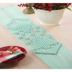 Herrschners Frosty Trees Table Runner Kit Macrame