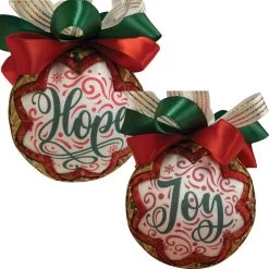 Quilt Magic Hope & Joy No-Sew Ornament Kit