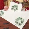 Herrschners Wintergreen Wreath Table Topper & Runner Stamped Embroidery