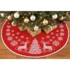 Herrschners Enchanted Winter Tree Skirt Stamped Cross-Stitch Kit