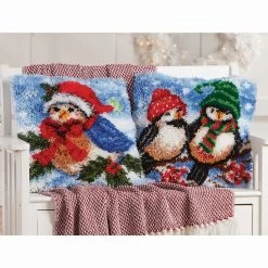Herrschners Santa & Winter Tweets, Set Of 2 Latch Hook Kit