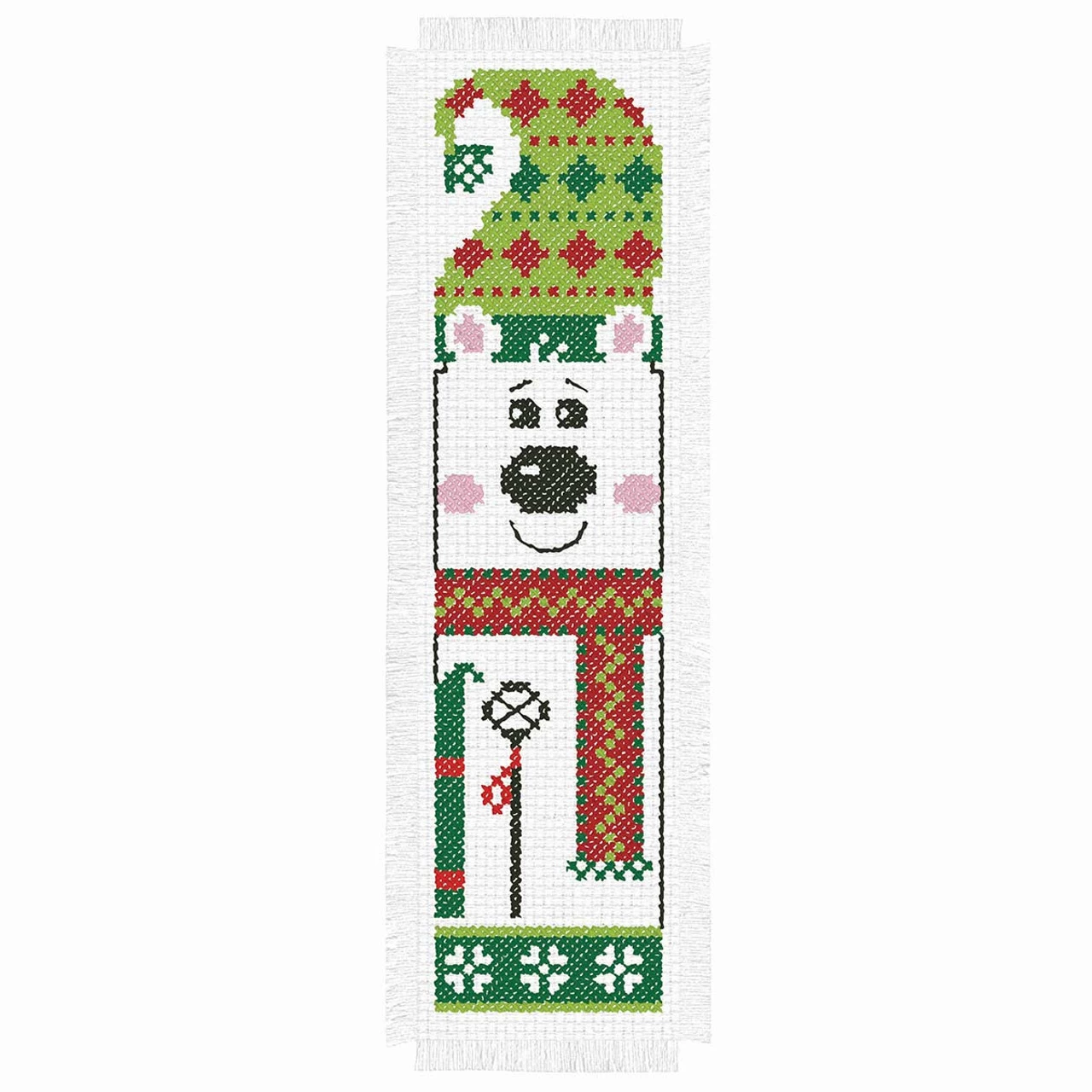 Herrschners North Pole Characters Bookmarks Counted Cross-Stitch Kit - Image 4