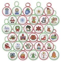 Herrschners Holiday Charm Ornaments Counted Cross-Stitch Kit