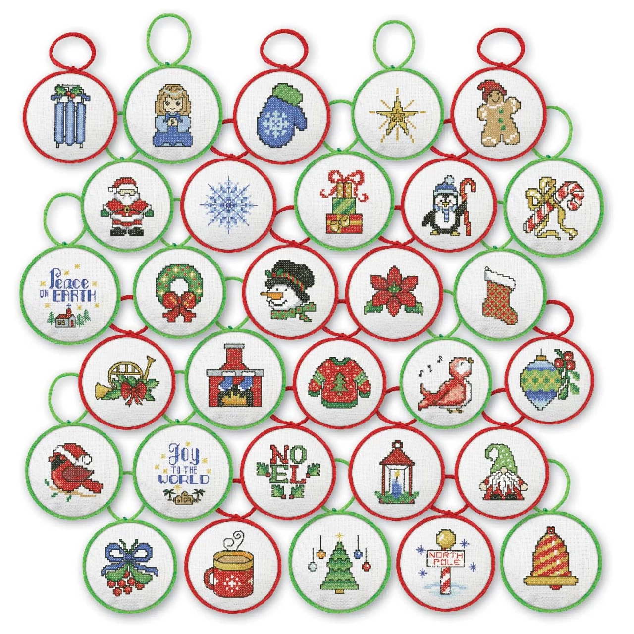 Herrschners Holiday Charm Ornaments Counted Cross-Stitch Kit
