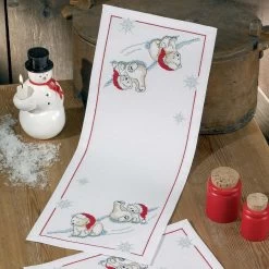 Permin Polar Bears Table Runner Counted Cross-Stitch Kit