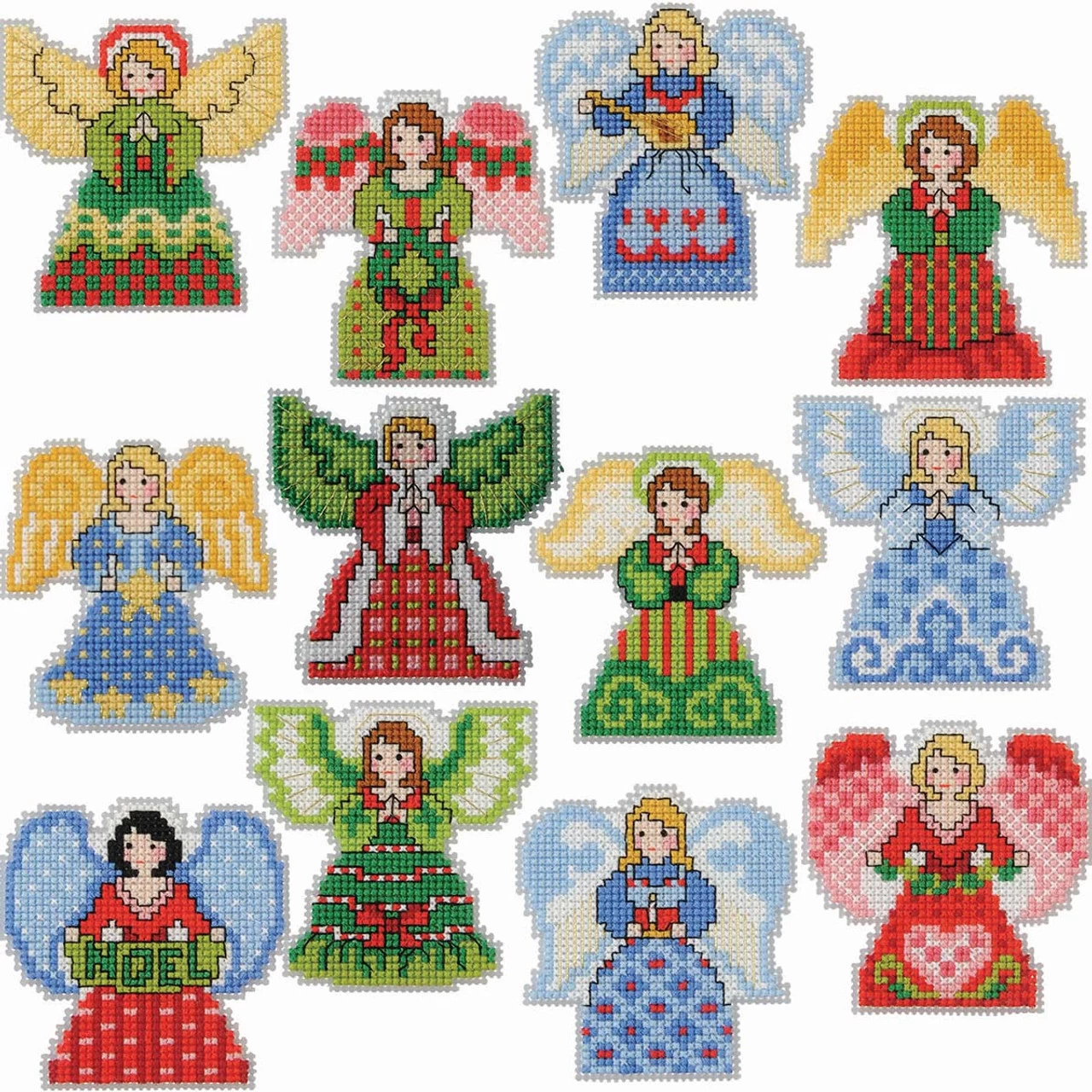 Herrschners Angels On High Ornaments Counted Cross-Stitch Kit