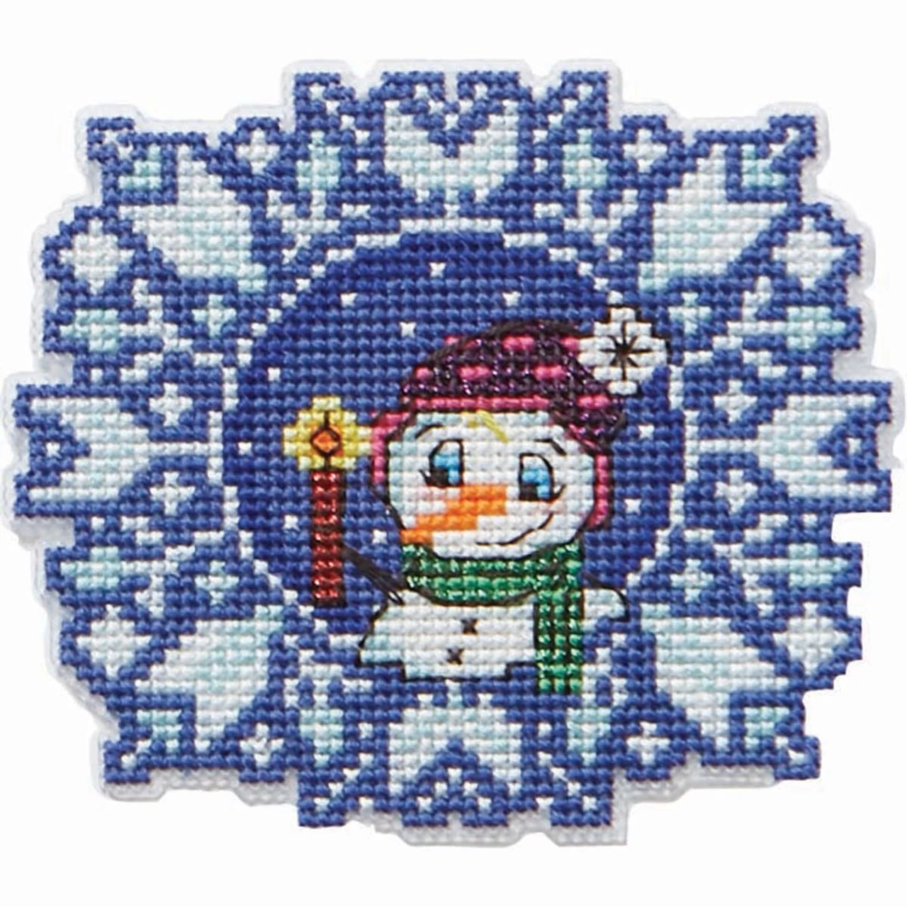 Herrschners Snowflake Snowmen Ornaments Counted Cross-Stitch Kit - Image 2
