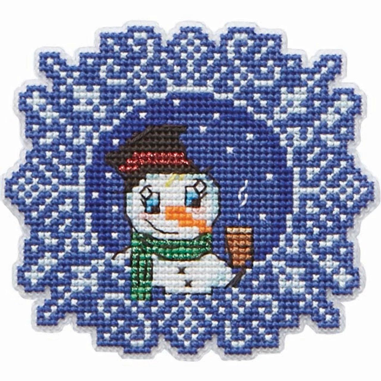 Herrschners Snowflake Snowmen Ornaments Counted Cross-Stitch Kit - Image 3