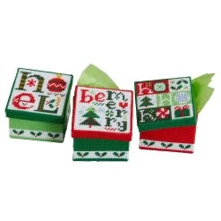 Herrschners Jingle All The Way Gift Boxes Plastic Canvas Kit